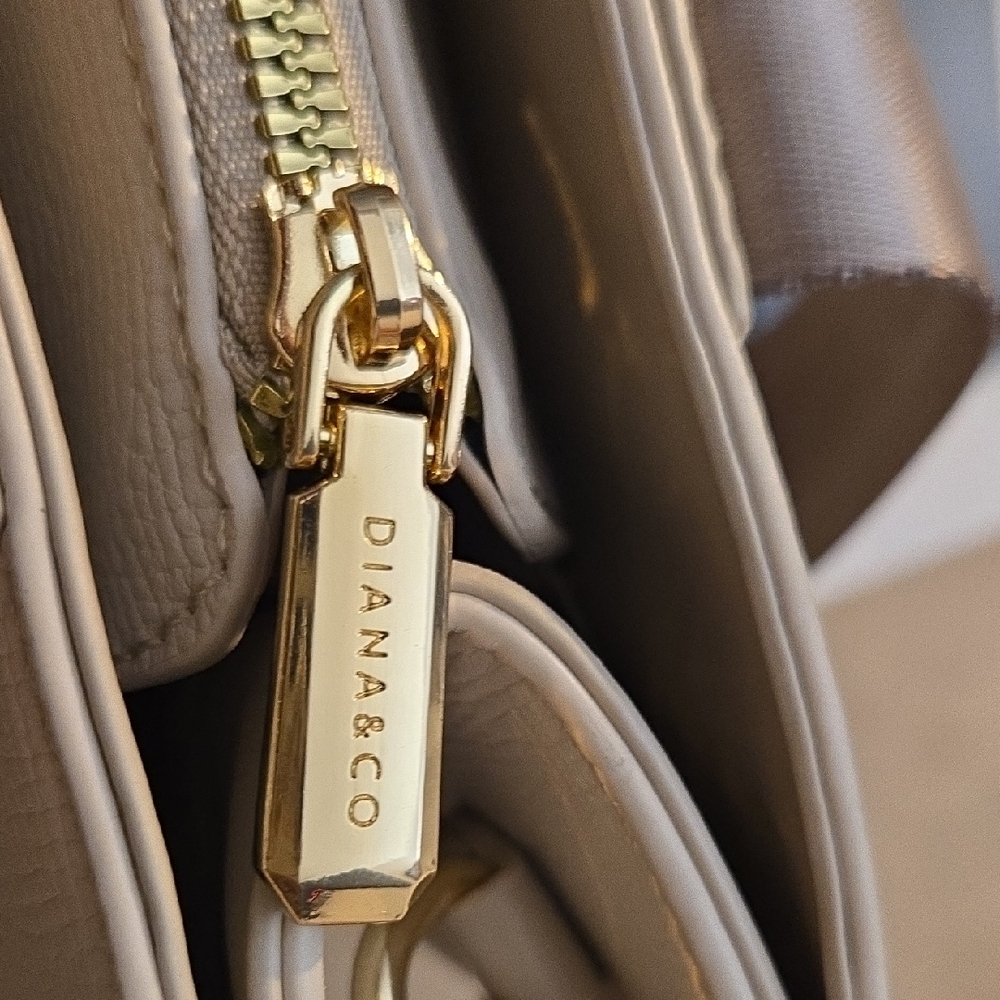 Gray Structured Tote With Branded Webbing Handles - image 6